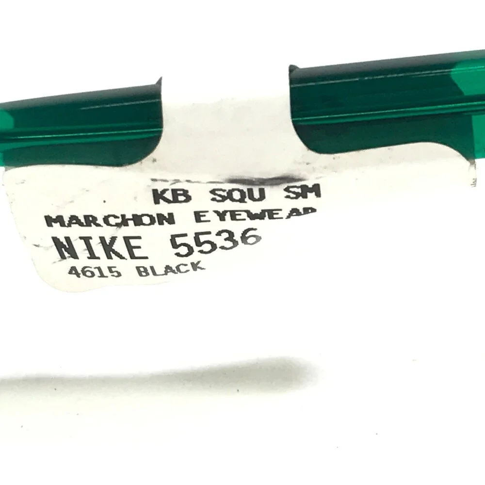 Nike Kids Eyeglasses Frames 5536 001 Black Clear Green Rectangular 46-15-125